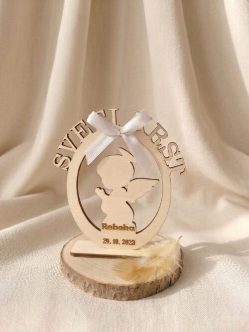 Personalizirani leseni spominek s pentljo