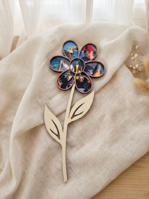 Foto rožica, lesena roža s fotografijo (UV tisk)