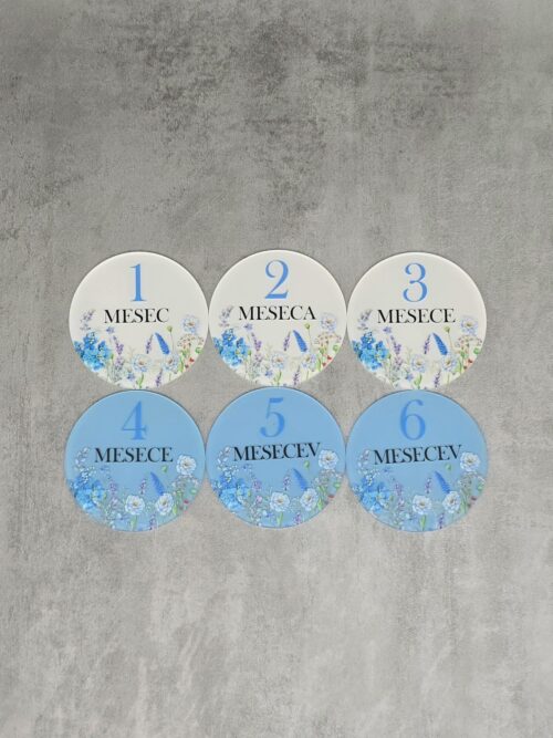 Milestone kartice za fantke – pleksi steklo