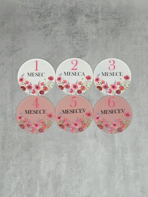 Milestone kartice za punčke – pleksi steklo