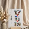 Personaliziran okvir z datumom obletnice in fotografijami, 18x24 cm